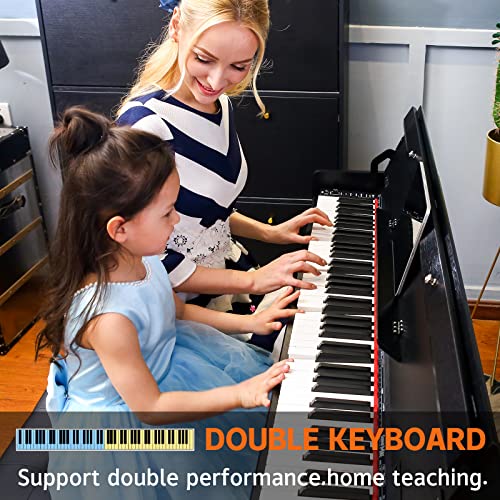 AODSK 88 Key Weighted Action Digital Piano,Grade Hammer Action Keyboard with Furniture Stand and Triple Pedals for Beginner Kids/Adults,Classic Household,Piano Lessons, UPB-85 (Comes with headphones)