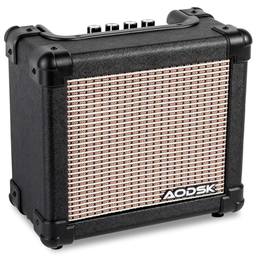 AODSK Mini Guitar Amp 5 Watt Combo Amp Small Electric Guitar Amplifier