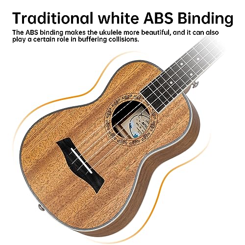 AODSK Ukulele For Beginners,Starter Bundle Kit with Free Gig Bag Strap,Professional Acoustic Ukelele Four String Wooden Hawaiian Uke for Kids Students Starter Kit