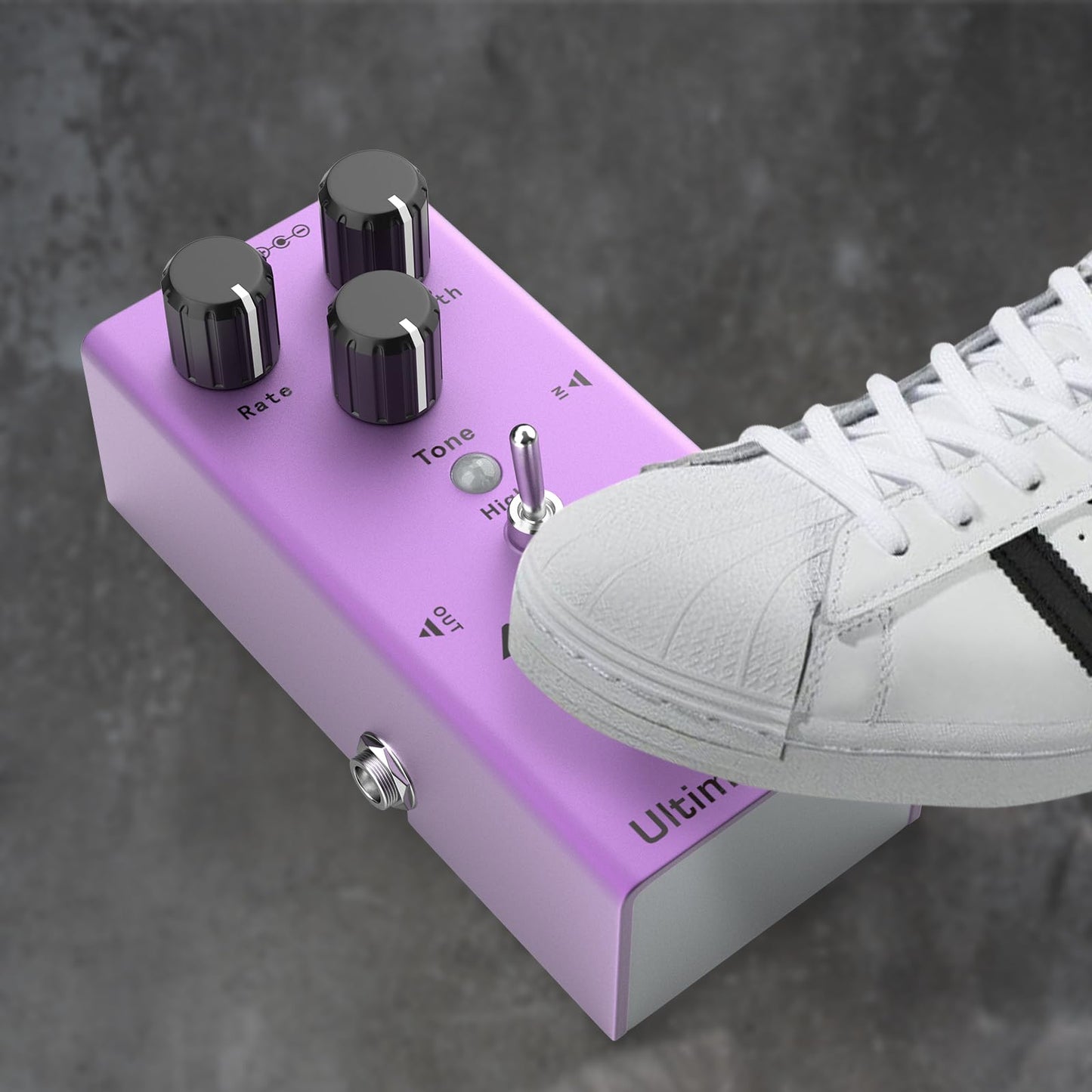 AODSK Electric Guitar Effect Pedal, Ultimate Drive, Tone, Rate, Depth,True Bypass, 9V DC