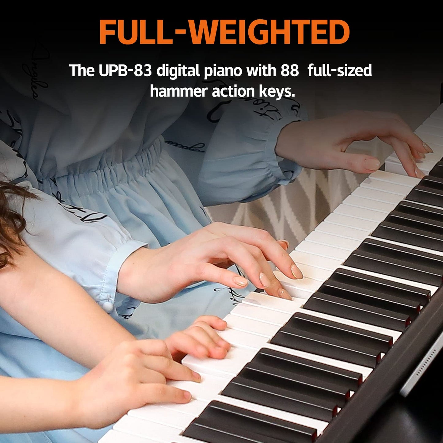 AODSK 88-Key Weighted Hammer Action Digital Piano with Speakers,Furniture Stand and Triple Pedals,Beginner's Course- Comes With Headphones,Piano Lessons,B-83S