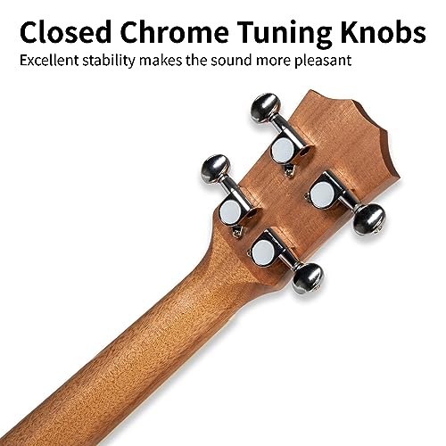 AODSK Ukulele For Beginners,Starter Bundle Kit with Free Gig Bag Strap,Professional Acoustic Ukelele Four String Wooden Hawaiian Uke for Kids Students Starter Kit