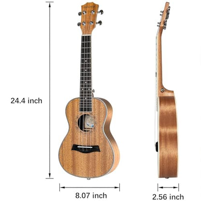 AODSK Ukulele For Beginners,Starter Bundle Kit with Free Gig Bag Strap,Professional Acoustic Ukelele Four String Wooden Hawaiian Uke for Kids Students Starter Kit