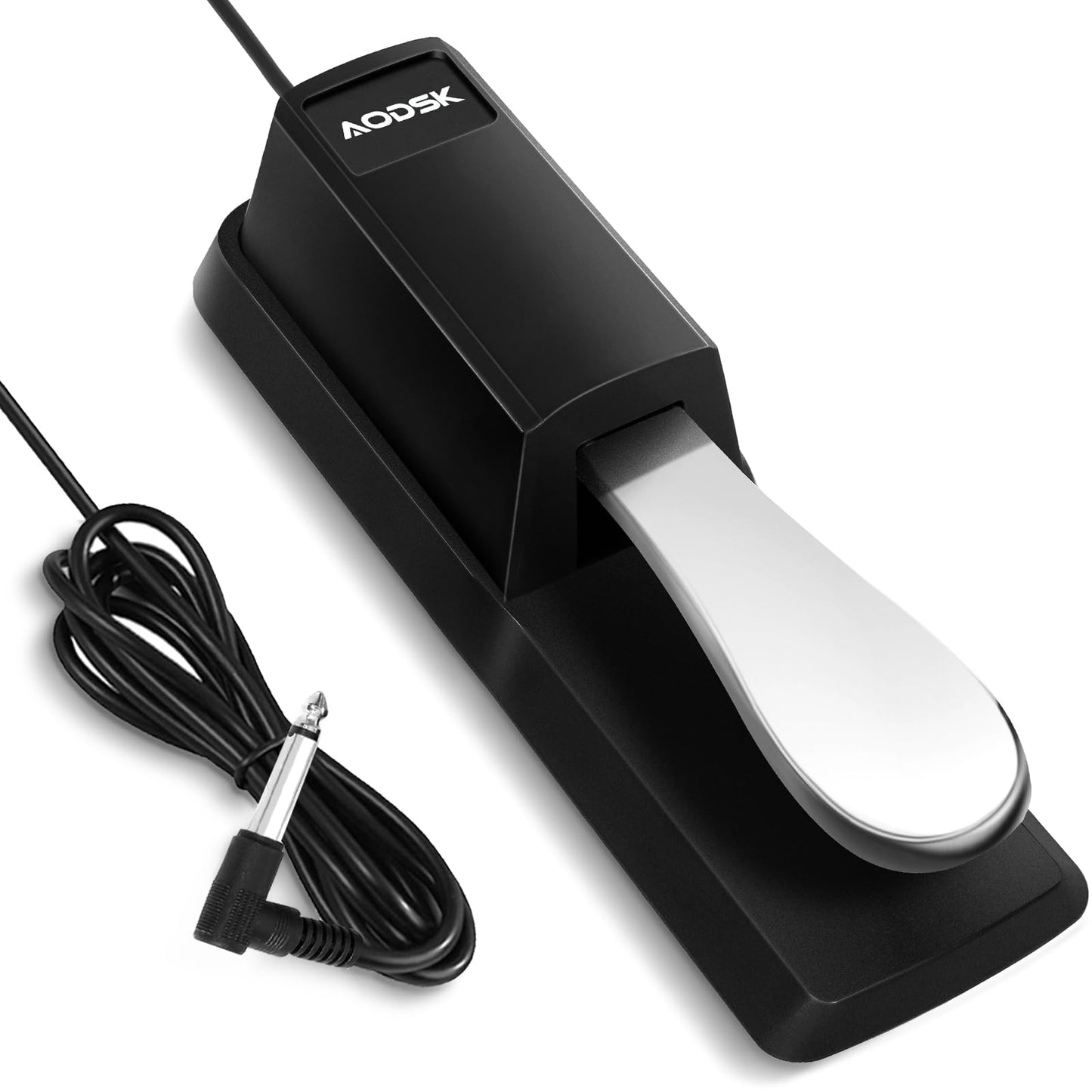 AODSK Sustain Pedal, Universal Piano Pedal for Digital Piano/Electronic Keyboard/MIDI Keyboard Synthesizer, with Polarity Switch, 1/4'' (6.35mm) Input
