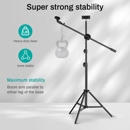 AODSK Deluxe Tripod Microphone Stand with Boom Arm & Twist Clutch Height Adjustment (Light version)