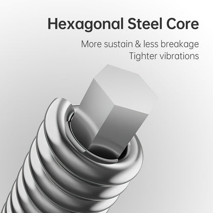 AODSK Guitar Strings,Light Acoustic Strings Phosphor Bronze Coating Acoustic Guitar Strings,5 Sets of 6 Hex Steel String(.011-.050)