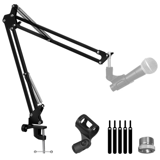 AODSK Microphone Arm Stand Ideal for recording studios, live streaming, and stage use Reinforced base Includes 3/8“ to 5/8” adapter Compatible with most microphones