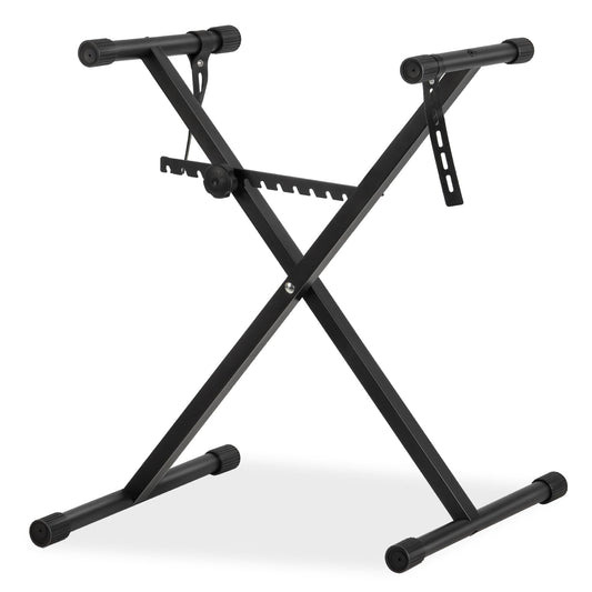 AODSK Single-X Keyboard Stand Adjustable Width & Height,Piano Stand with Locking Straps & Quick Release Mechanism-Adjust height in one second