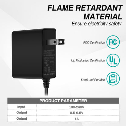 AODSK DC 9V Guitar Pedal Power Supply Adapter, 1A Negative 5 Way Daisy Chain Cables, Used for Guitar Effect Pedals