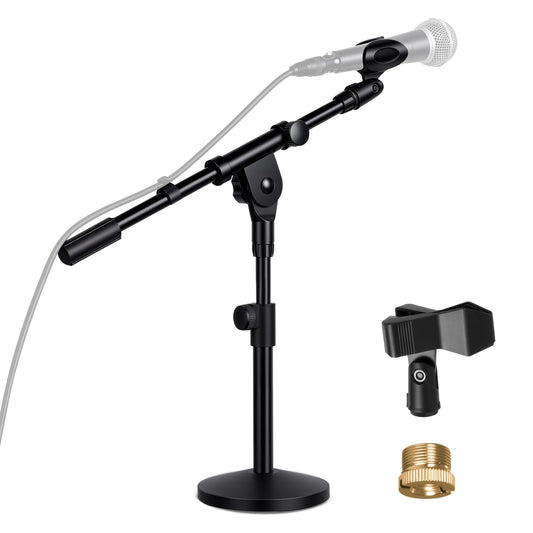AODSK Desktop Microphone Stand, Height-Adjustable, Compatible with Multiple Microphone Sizes, Non-Slip Stable Base(AS-DMS1)