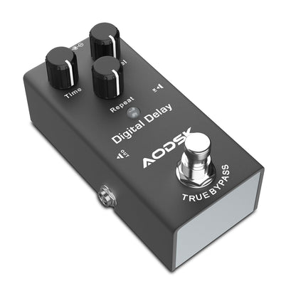 guitar bypass pedal AODSK Electric Guitar Effect Pedal, Digital Delay, Time, Level, Repeat