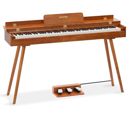 Aodsk 88 Key keyboard piano, Portable Digital Piano for Beginners,128 Tone,128 Rhythm, 20 Demo Song, with Sustain Pedal, Carrying Case, Complimentary Online Piano Lessons