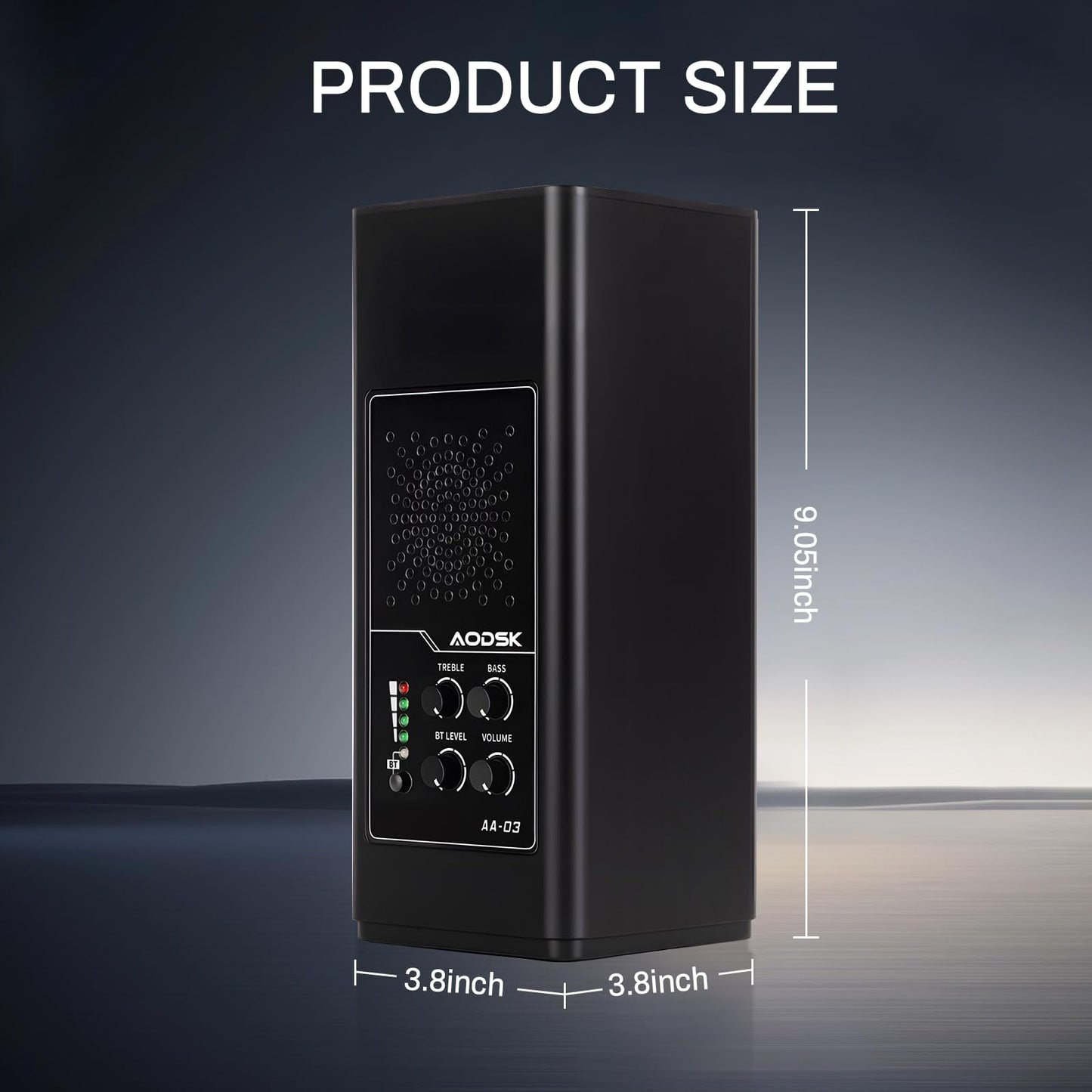 AODSK 20W Professional Electronic Drum Speaker with Bluetooth 5.0, Portable Practice Monitor Speaker for All Electronic Drums, with Treble/Bass Adjustment