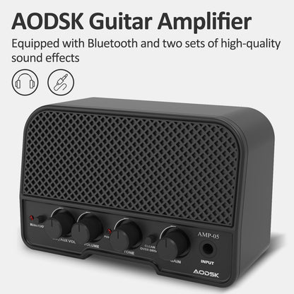 AODSK Electric Guitar for Beginners – 39" Black SSS | Classic Strat-Style Electric Guitar Kit with Amp, Gig Bag & Accessories