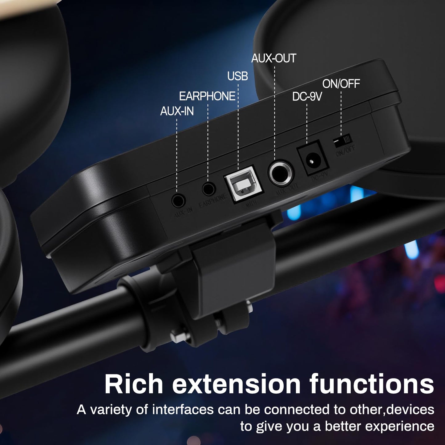 AODSK Electric Drum Set for Beginners with 241 Sounds,4 Quiet Drum Pads,2 Pedal,Throne,Sticks,Electronic Drum with Headphone,AED-400pro