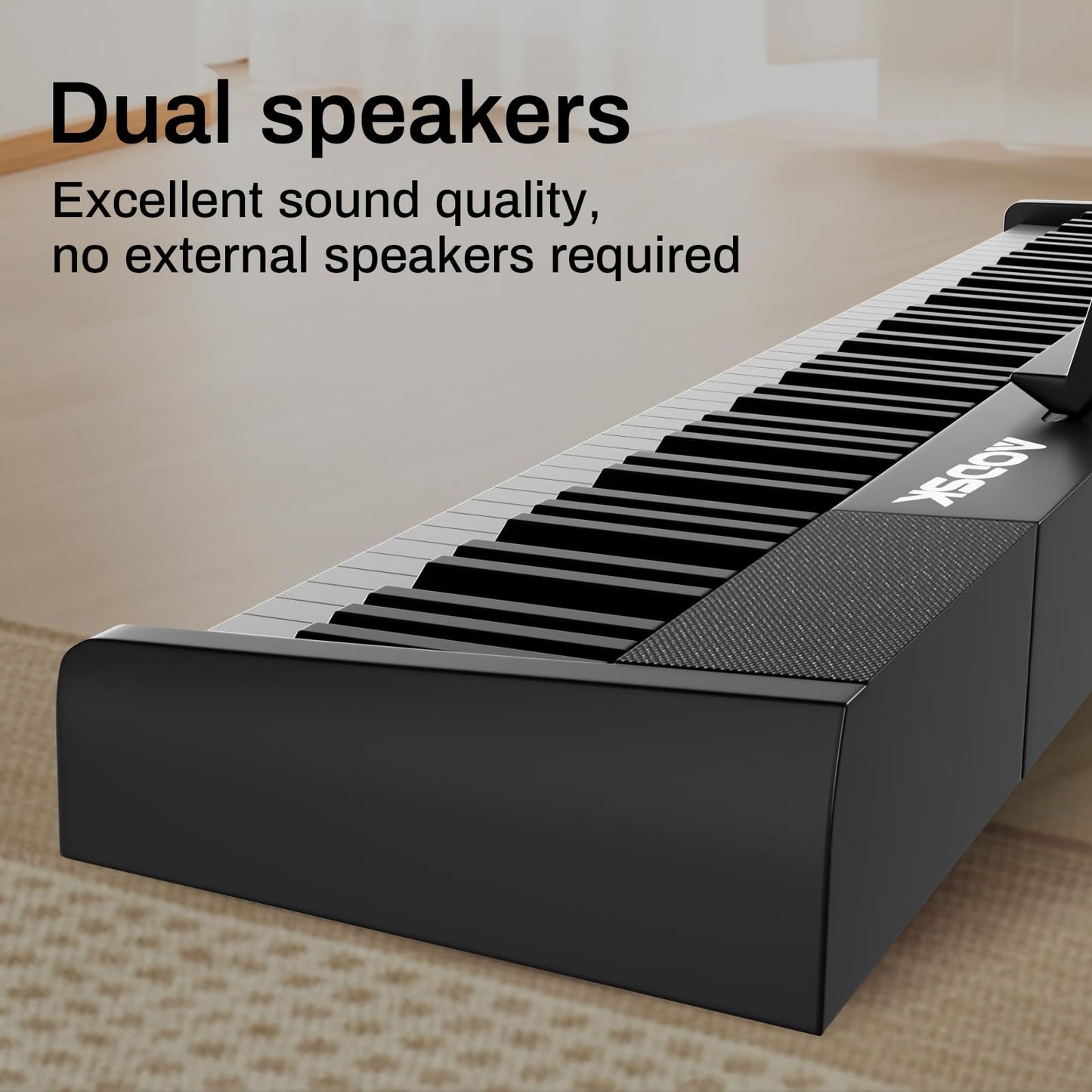 Aodsk 88 Key keyboard piano, Portable Digital Piano for Beginners,128 Tone,128 Rhythm, 20 Demo Song, with Sustain Pedal, Carrying Case, Complimentary Online Piano Lessons