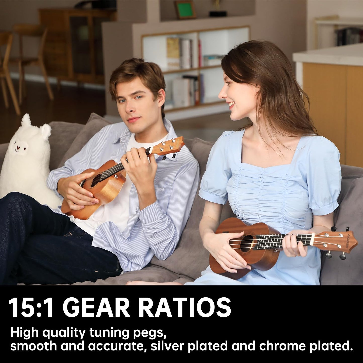 AODSK Tenor Ukulele for Beginner 26 Inch Ukelele Kit with Gig Bag Nylon String 4 Picks Cloth Online Lesson Holiday Gift