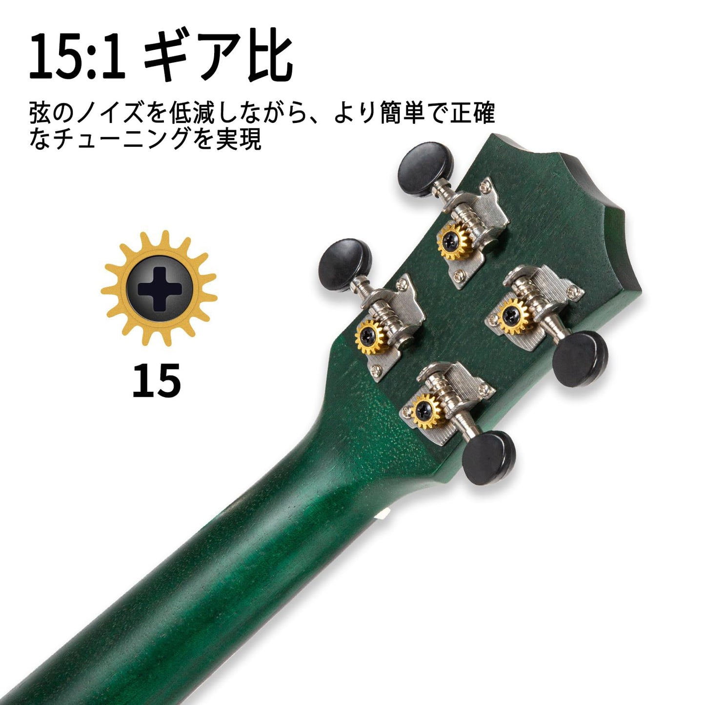 AODSK Soprano Green Ukulele for Beginner 21 Inch Ukelele with Gig Bag Strap Nylon String 4 Picks Holiday Gift