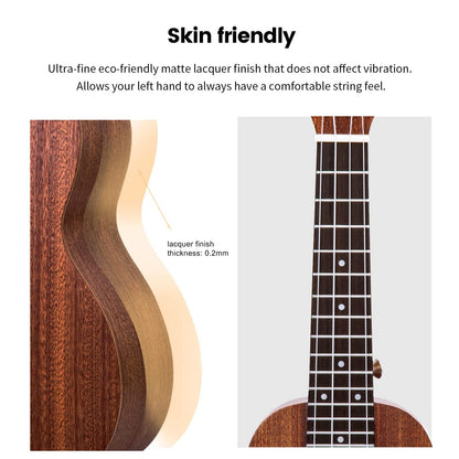AODSK Soprano Ukulele for Beginner 21 Inch Ukelele Kit with Gig Bag Nylon String 4 Picks Cloth Online Lesson Holiday Gift