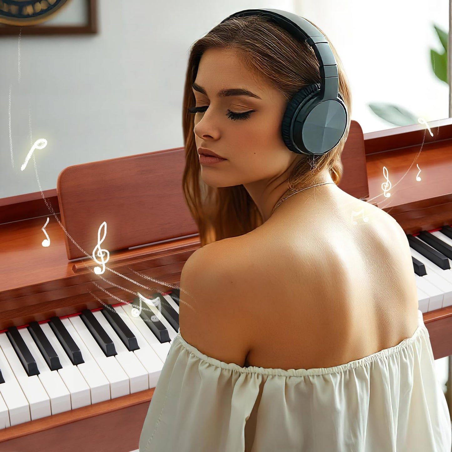 Aodsk 88 Key keyboard piano, Portable Digital Piano for Beginners,128 Tone,128 Rhythm, 20 Demo Song, with Sustain Pedal, Carrying Case, Complimentary Online Piano Lessons