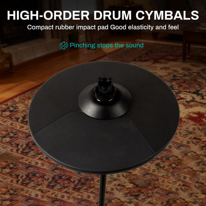 AODSK Electronic Drum Set, Professional Mesh Drum Pads, Upgraded Sound Module (260 sounds/30 Kits/20 Songs),Includes Sticks,Headphones,drum throne (2025 New Upgraded)