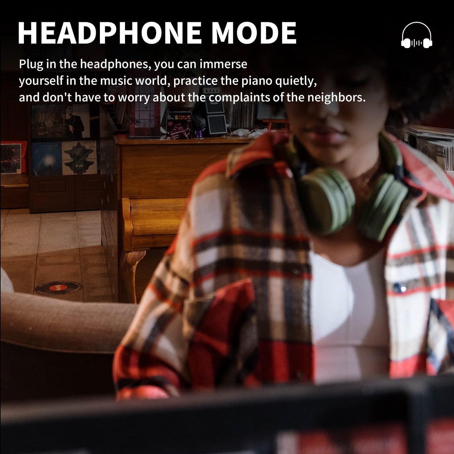 AODSK 88-Key Weighted keyboard piano,Hammer Action Digital Piano with Speakers,Furniture Stand and Triple Pedals,piano keyboard 88 keys Beginner's Course- Support Headphones,Piano Lessons,B-83S