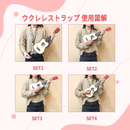 AODSK Soprano Sunburst Ukulele for Beginner 21 Inch Ukelele with Gig Bag Strap Nylon String 4 Picks Holiday Gift