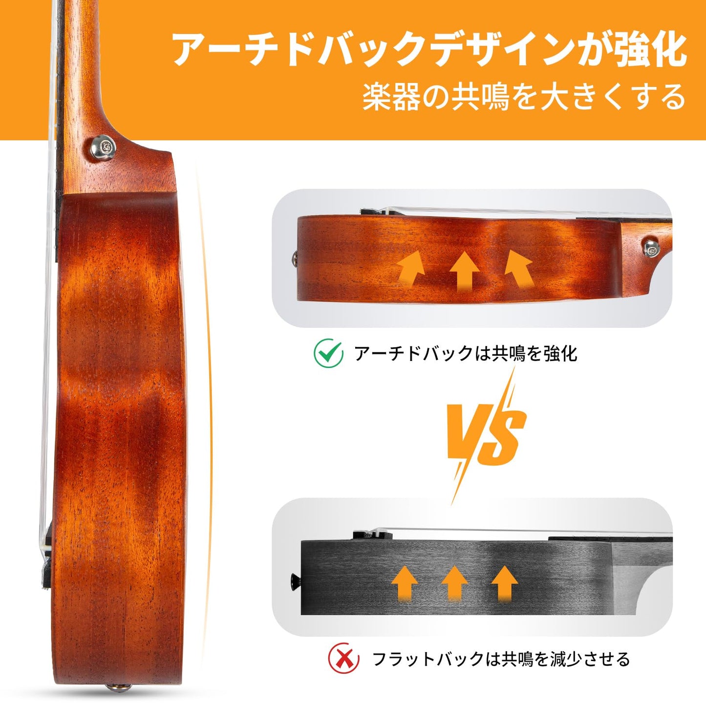 AODSK Soprano Sunburst Ukulele for Beginner 21 Inch Ukelele with Gig Bag Strap Nylon String 4 Picks Holiday Gift