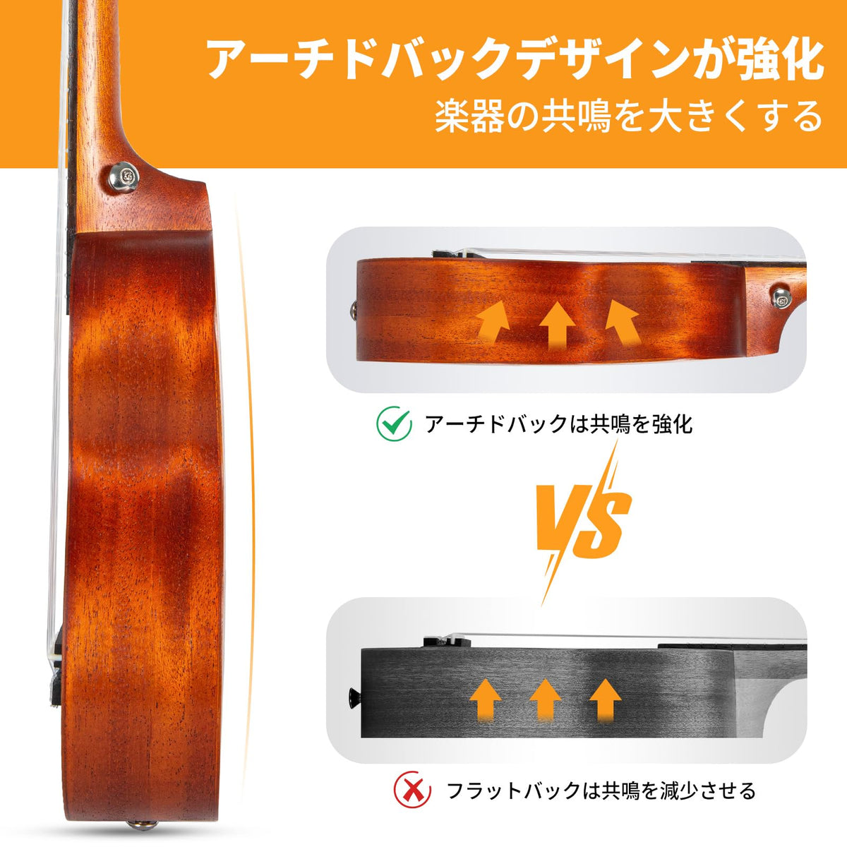 AODSK Soprano Sunburst Ukulele for Beginner 21 Inch Ukelele with Gig Bag Strap Nylon String 4 Picks Holiday Gift