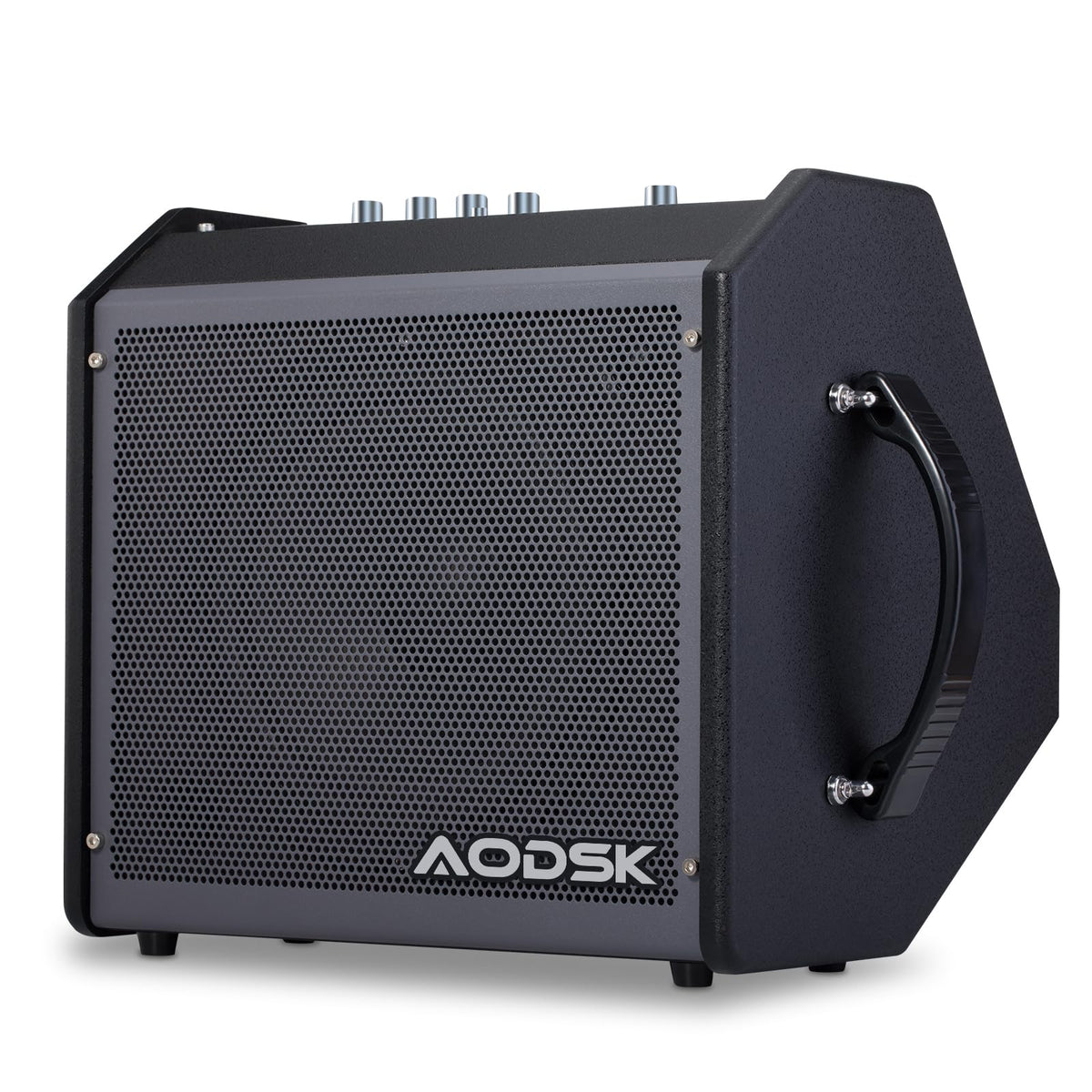 AODSK 35W Drum Amplifier with Dual Speakers – 8" Woofer + 2" Tweeter | Electronic Drum Amp for E-Kits, Keyboard & Bass | AUX Input, Recording Output, Treble/Mid Control