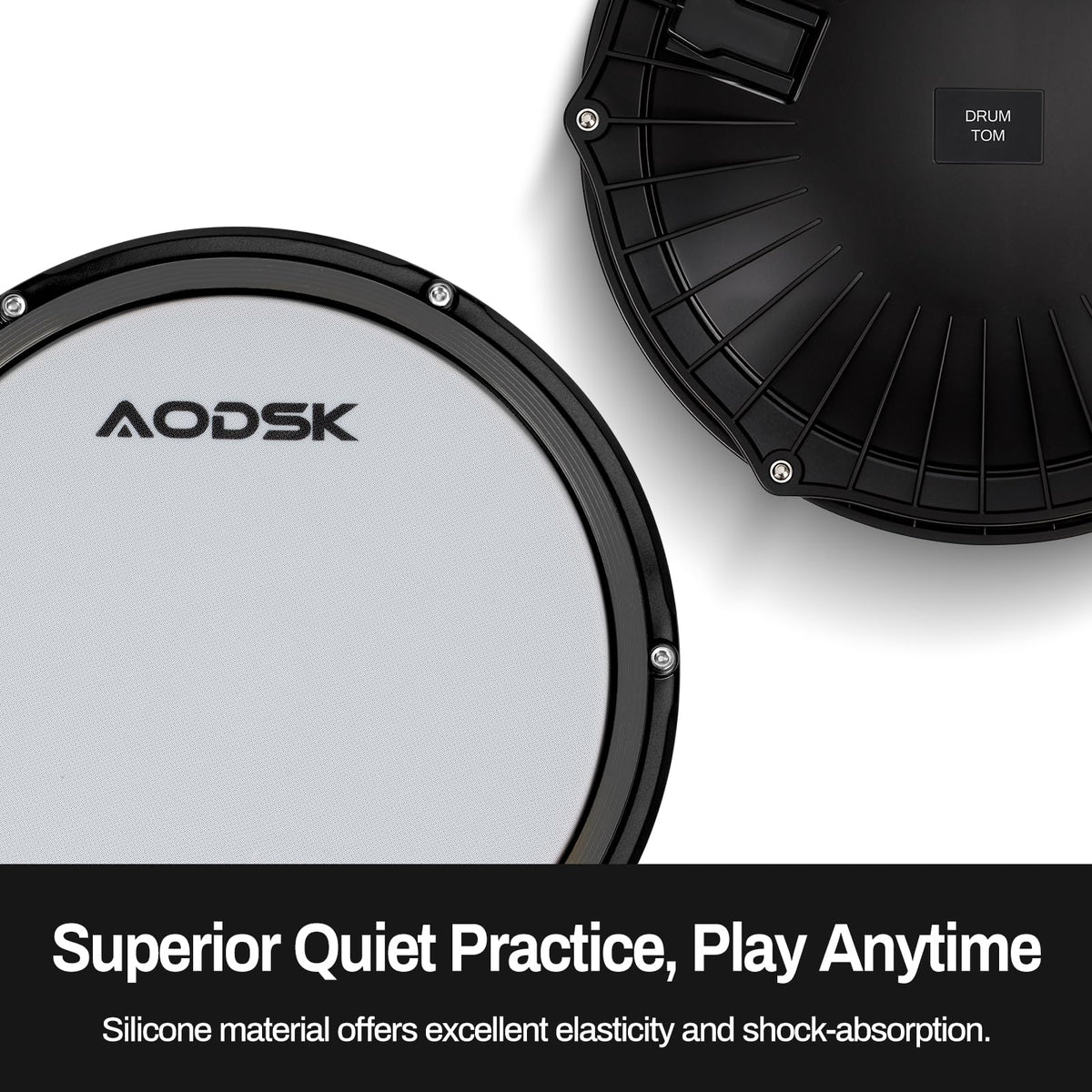 AODSK UAED-403plus Electronic Drum Set – Pro-Level E-Drum Kit | 450 Sounds, 40 Kits, 8" Mesh Snare, Cymbal Choke | MIDI In/Out, Throne, Headphones & Sticks Included
