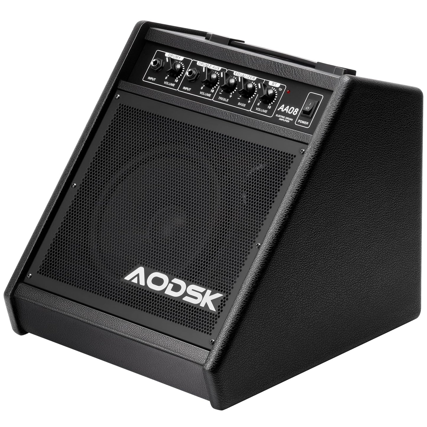 AODSK 30W プロフェッショナル 電子ドラムアンプ | デュアルスピーカー (8インチウーファー + 2インチツイーター) | キーボード/ベース/シンセサイザー対応 | AUX入力 + レコーディング出力 | トレブル/ミッドコントロール (UAA-08)