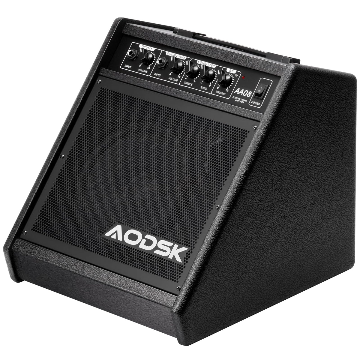 AODSK 30W Professional Electronic Drum Amplifier | Dual Speakers (8" Woofer + 2" Tweeter) | Compatible with Keyboard/Bass/Synthesizer | AUX Input + Recording Output | Treble/Mid Control (UAA-08)