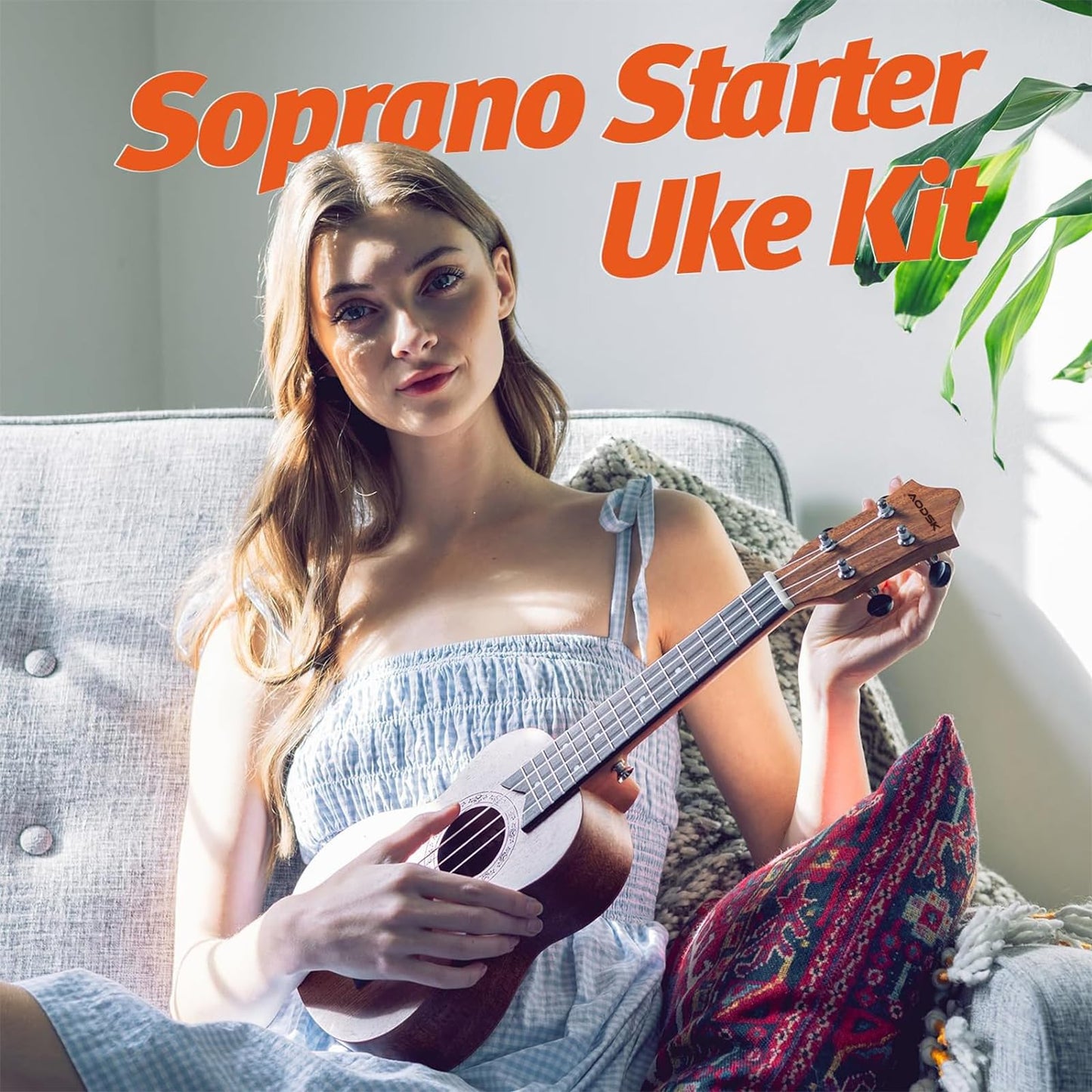 AODSK Tenor Ukulele for Beginner 26 Inch Ukelele Kit with Gig Bag Nylon String 4 Picks Cloth Online Lesson Holiday Gift