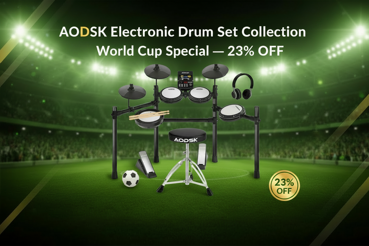 AODSK Drum Set Banner - All Text Top