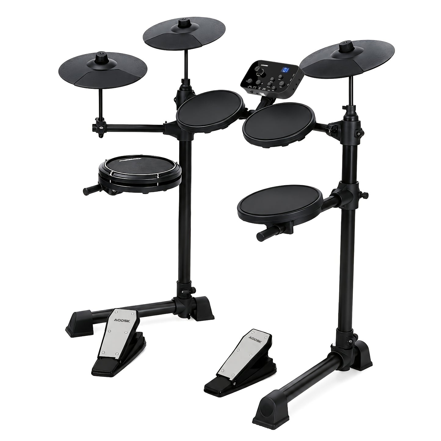 Electronic Drum Set For Beginners. It Has 150 Kinds Of Tones, 4 Silent Drum Pads, 2 Pedals And Comes With Accessories.